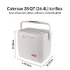 COLEMAN 28 QT Ice Box (26.4 Liter) With Capacity - 39 Cans And Ice Retention - 3 day /BPA Free Material (White) - Image 4