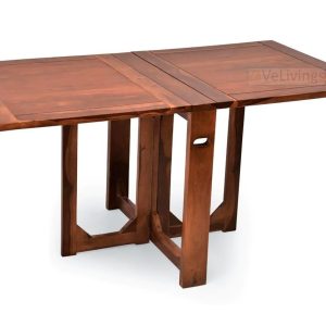 Modern Rectangular Foldable Compact Wooden Camping Table
