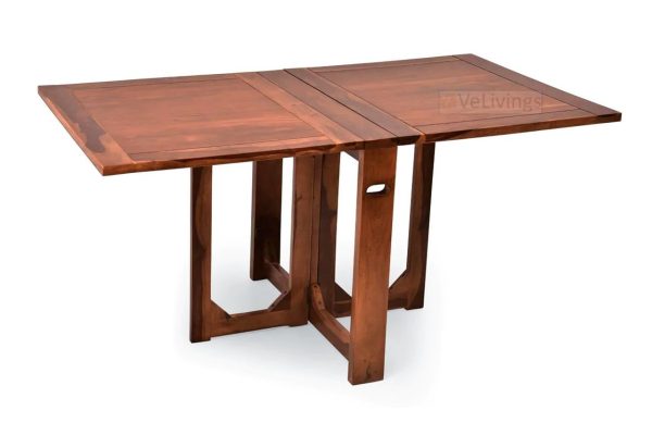 Modern Rectangular Foldable Compact Wooden Camping Table