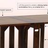 Modern Rectangular Foldable Compact Wooden Camping Table - Image 4