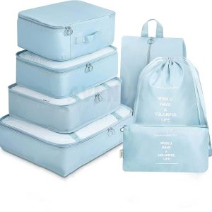 AVENUX 7pcs Set Travel Organizer Packing Cubes for Camping