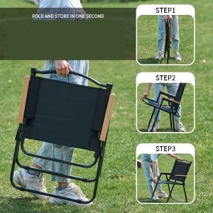 STAR WORK Alloy Steel Portable Foldable Chair For Camping