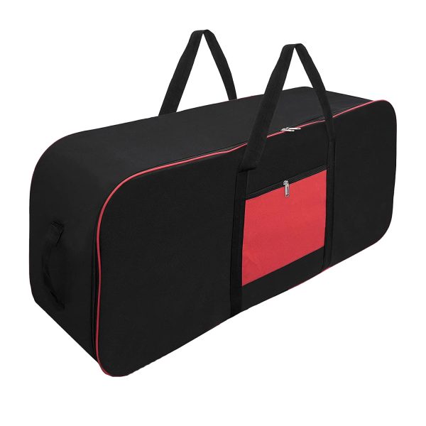 Storite Multi-Purpose Heavy Duty Moisture Proof 160 Litres Super-Size Jumbo Underbed Storage Camping Bags With Strong Handle (114x30 x47 cm-Black, Nylon)