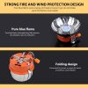 BISONBERG Camping Gas Stove Lightweight Folding Furnace Outdoor Metal Camping Stove For Picnic Cooking Gas Burners Folding Stove With Storage Bag - Stainless Steel A3 - Image 5
