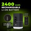 Rescuer Mini Portable Air Pump for Camping, Inflator & Deflator with 2400mAh Built-in Rechargeable Battery for Swimming Pool Tubes, Blower, Air Bed Inflator - Image 3