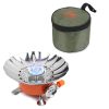 BISONBERG Camping Gas Stove Lightweight Folding Furnace Outdoor Metal Camping Stove For Picnic Cooking Gas Burners Folding Stove With Storage Bag - Stainless Steel A3 - Image 4