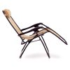 Alloy Steel Camping Folding Reclining Chair With Pillow (Beige) - Image 4