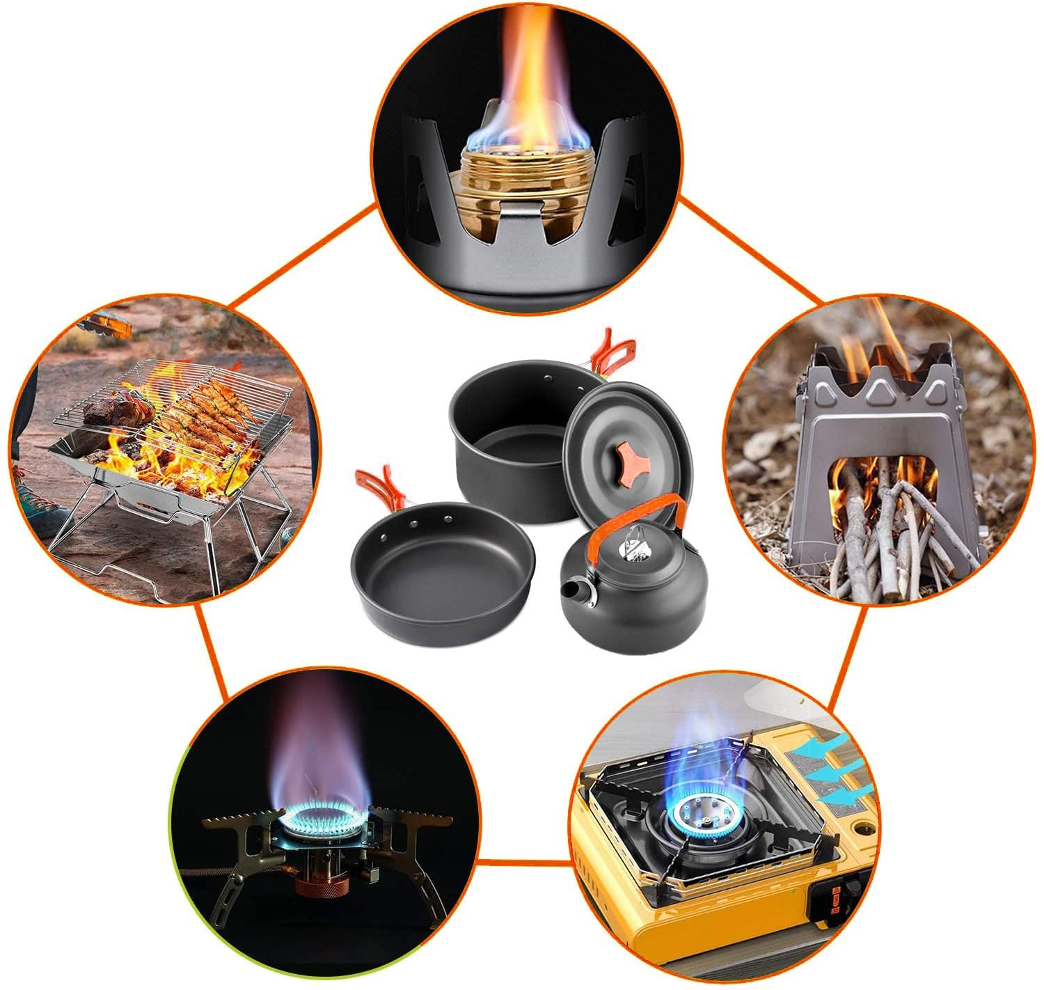 Ship Camping Portable Cooking Set - Image 4