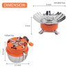 BISONBERG Camping Gas Stove Lightweight Folding Furnace Outdoor Metal Camping Stove For Picnic Cooking Gas Burners Folding Stove With Storage Bag - Stainless Steel A3 - Image 2