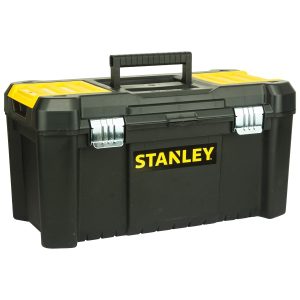 STANLEY STST1 Portable Plastic Toolbox with Top Lid and Removable Tray Compartment