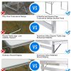 Corvids 4 Feet Multipurpose Aluminium Folding Camping Table with 4 Oxford Mat Chairs & Carrying Handle - Image 8