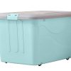 TIED RIBBONS Plastic Multipurpose Rectangular Storage Box Container Organizer with Closing Lid, Wheels and Side Locking Handles - Image 3