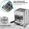 GION Camping Stove, Camp Wood Burning Stove & Grill Portable Stainless Steel Stove for Outdoor Hiking Picnic BBQ with Storage Bag (1Pcs) (Large – 20 x 20 x 27 cm) - Image 4
