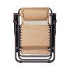 Alloy Steel Camping Folding Reclining Chair With Pillow (Beige) - Image 7