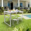 Corvids 4 Feet Multipurpose Aluminium Folding Camping Table with 4 Oxford Mat Chairs & Carrying Handle - Image 9