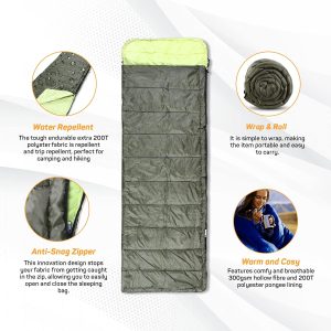 Rocksport Camplite +8°C to +20°C Rectangular Shape Sleeping Bag for Camping