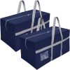 SNDIA 2 Pack Extra Large 128 L Nylon Moisture Proof Multipurpose Heavy Duty Toys Storage Bag/Stationery/Blankets/Clothes With Strong Reinforced Handles Rectangular (Blue,80x40x40 cm) - Image 2