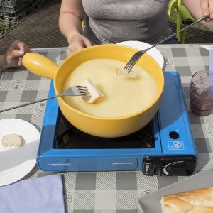 CAMPINGAZ Coleman Stainless-Steel Campingaz Camp Bistro Camping Stove, Flame Portable Gas Cartridge Cooker, 2200 W (Blue)
