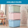 TIED RIBBONS Plastic Multipurpose Rectangular Storage Box Container Organizer with Closing Lid, Wheels and Side Locking Handles - Image 5