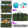 Storite Multi-Purpose Heavy Duty Moisture Proof 90 Litres Canvas Super-Size Jumbo Underbed Storage Bag (88x38x27 cm) (1 Pack, ArmyGreen) - Image 6