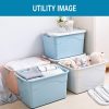 TIED RIBBONS Plastic Multipurpose Rectangular Storage Box Container Organizer with Closing Lid, Wheels and Side Locking Handles - Image 6