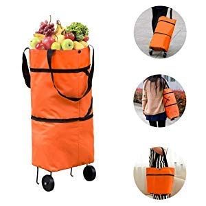 PAVITYAKSH BAG SHOPPING TROLLEY Folding Camping Shopping Bag with Wheels, Waterproof Camping Grocery Carts