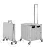 Toriox Folding Portable Shopping Grocery Basket Cart Trolley with 4 Wheel - Camping Cart Trolley - Image 2