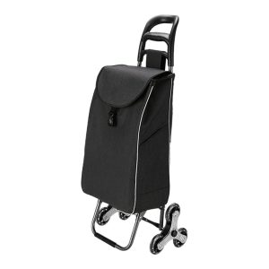 HASTHIP® Shopping Cart with Wheels, Foldable 6-Wheel Luggage Trolley for Camping