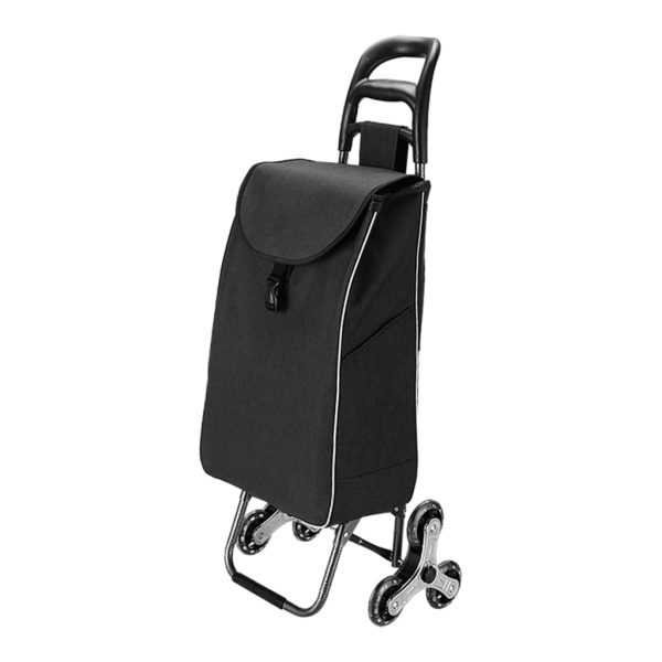 HASTHIP® Shopping Cart with Wheels, Foldable 6-Wheel Luggage Trolley for Camping