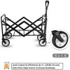 Heavy Duty Collapsible Folding Wagon Utility Camping Cart with Universal Wheels & Adjustable Handle - Image 5