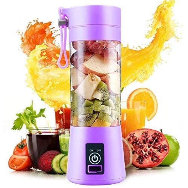 D9INDIA Plastic Portable Electric Usb Juice Maker Juicer Bottle Blender Grinder Mixer For Camping