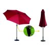 Brandway Center Pole Patio Luxurious Umbrella with Base - Image 3