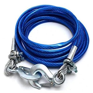 J - GO THE BUSINESS HUB Car Stainless Steel Wire Tow Rope with 7 Ton