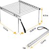 Cloyster Mini Barbecue Grill, Folding Portable Campfire BBQ Grill Rack Detachable Grill for Camping - Image 4