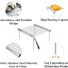Cloyster Mini Barbecue Grill, Folding Portable Campfire BBQ Grill Rack Detachable Grill for Camping - Image 2