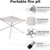 Lista Portable Camping Fire Pit, Extra Large 22 Inch Collapsible Stainless Steel Mesh Fire Pit Outdoor Wood Burner Foldable Campfire - Image 4