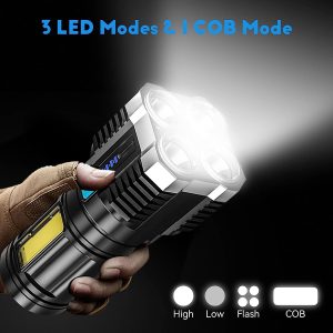 Rylan Rechargeable Flashlight LED Waterproof Handheld for Camping