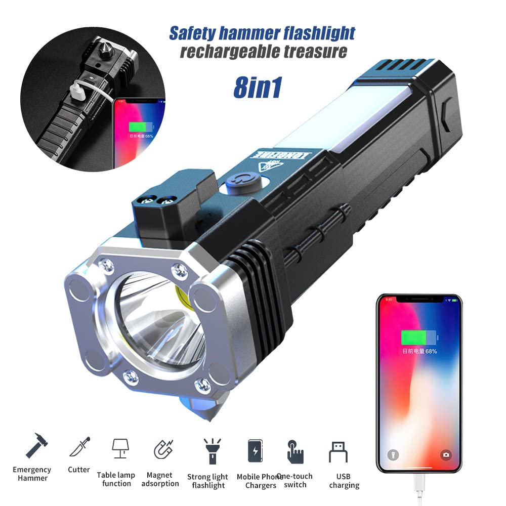 KLIFFOO Portable Rechargeable Torch LED Flashlight with 4 lightning Modes For Camping - Image 5