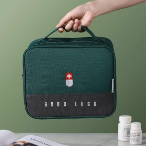 Empty First Aid Bags Travel Medical Supplies Cosmetic Organizer Insulated Medicine Bag Convenient Safety Kit Suit for Family Outdoors Hiking Camping