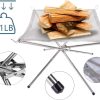 Lista Portable Camping Fire Pit, Extra Large 22 Inch Collapsible Stainless Steel Mesh Fire Pit Outdoor Wood Burner Foldable Campfire - Image 3