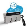 Ceptics 200W Car Laptop Charger/Power Inverter with 2 USB(3.1A Max) + 1 C Type(1 * 18W PD) Smart USB Charging Ports, 12V DC to 220V AC, 2X Universal AC Outlet, Grey, 18 Months Warranty - Image 2