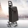 HASTHIP® Shopping Cart with Wheels, Foldable 6-Wheel Luggage Trolley for Camping - Image 3