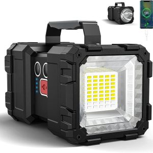 DOCOSS 2 in 1 Torch Light High Power Rechargeable Torch Water Resistant Camping Light
