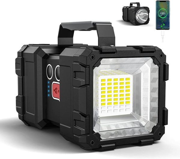 DOCOSS 2 in 1 Torch Light High Power Rechargeable Torch Water Resistant Camping Light