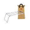 CAMPINGMOON Folding Campfire Trivet Pot Stand 304 Stainless Steel Two Height Adjustable Portable with Storage Bag - Image 2