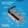 Ceptics 200W Car Laptop Charger/Power Inverter with 2 USB(3.1A Max) + 1 C Type(1 * 18W PD) Smart USB Charging Ports, 12V DC to 220V AC, 2X Universal AC Outlet, Grey, 18 Months Warranty - Image 9
