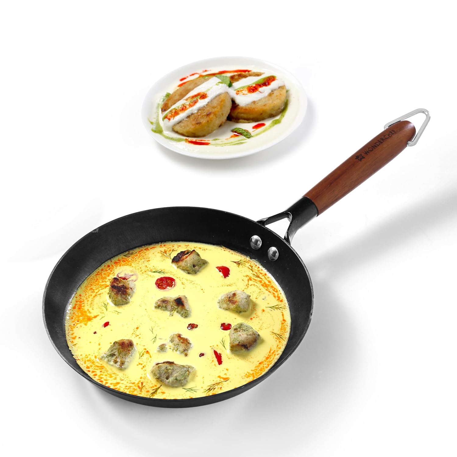 Wonderchef Pre-Seasoned Ferro Light 24cm Cast Iron Fry Pan