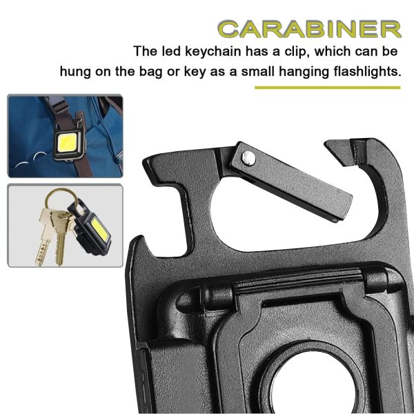 Keychain Light, Mini COB Flashlight For Camping