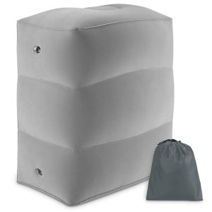 ABOUT SPACE Travel Foot Rest Pillow - Inflatable Foot Rest with Drawstring Bag for Camping