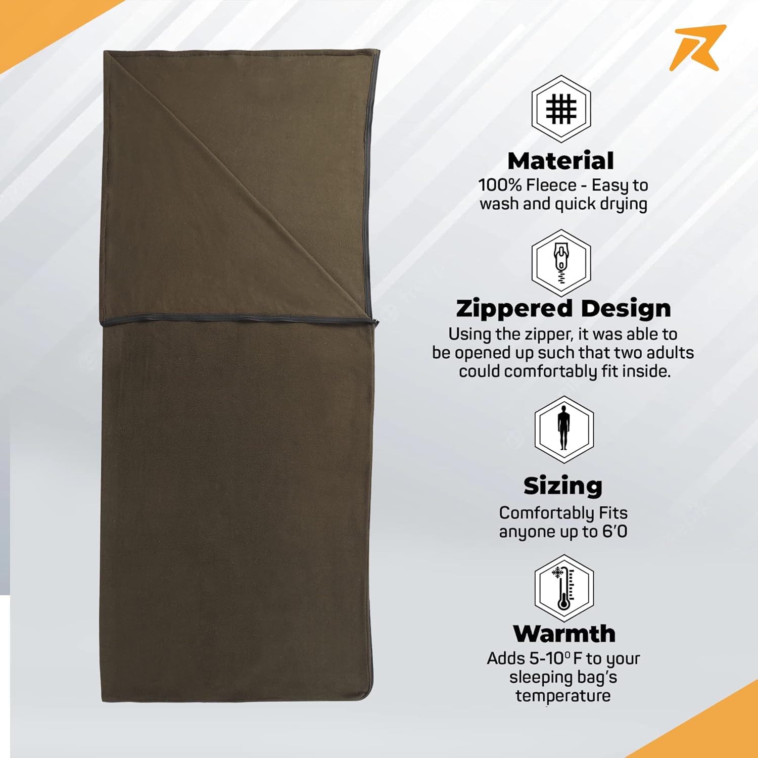 Rocksport Fleece Sleeping Bag Liner - Image 3
